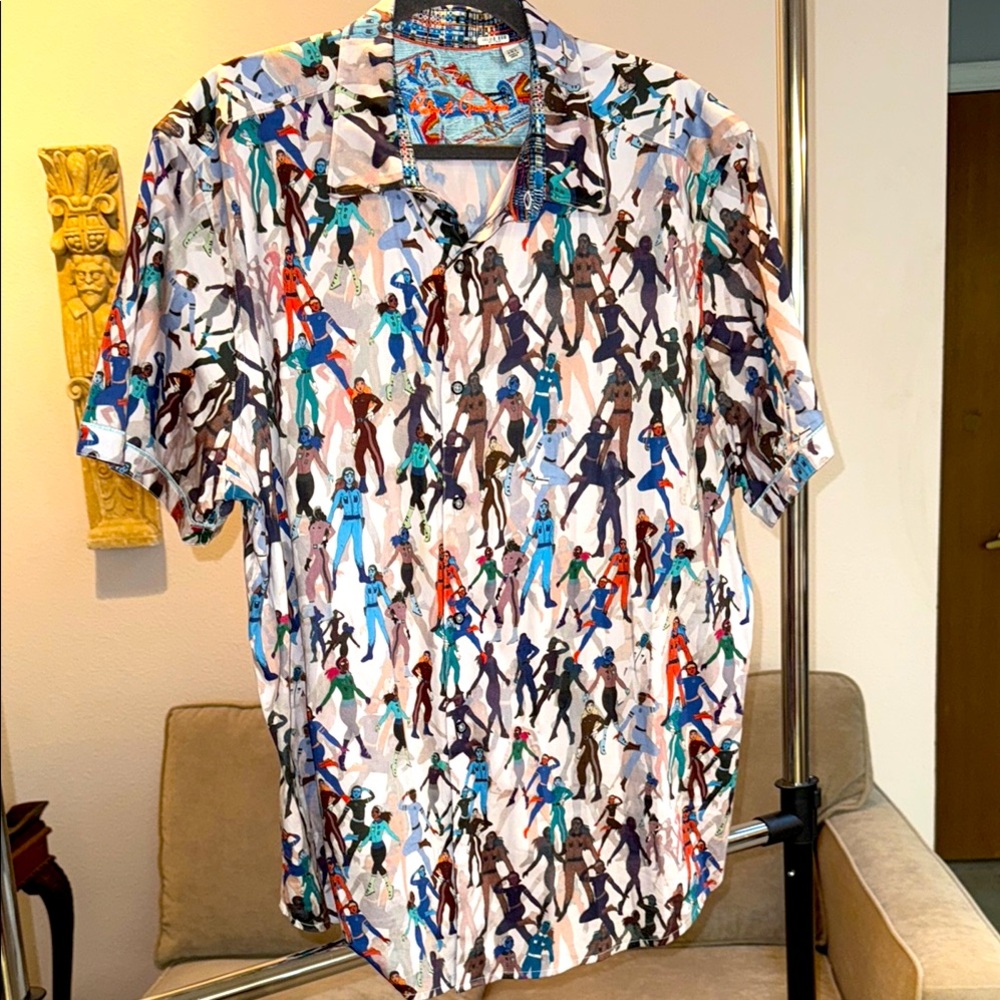 Robert Graham Trixie Classic Fit Short Sleeve Button-Down Shirt 3xl